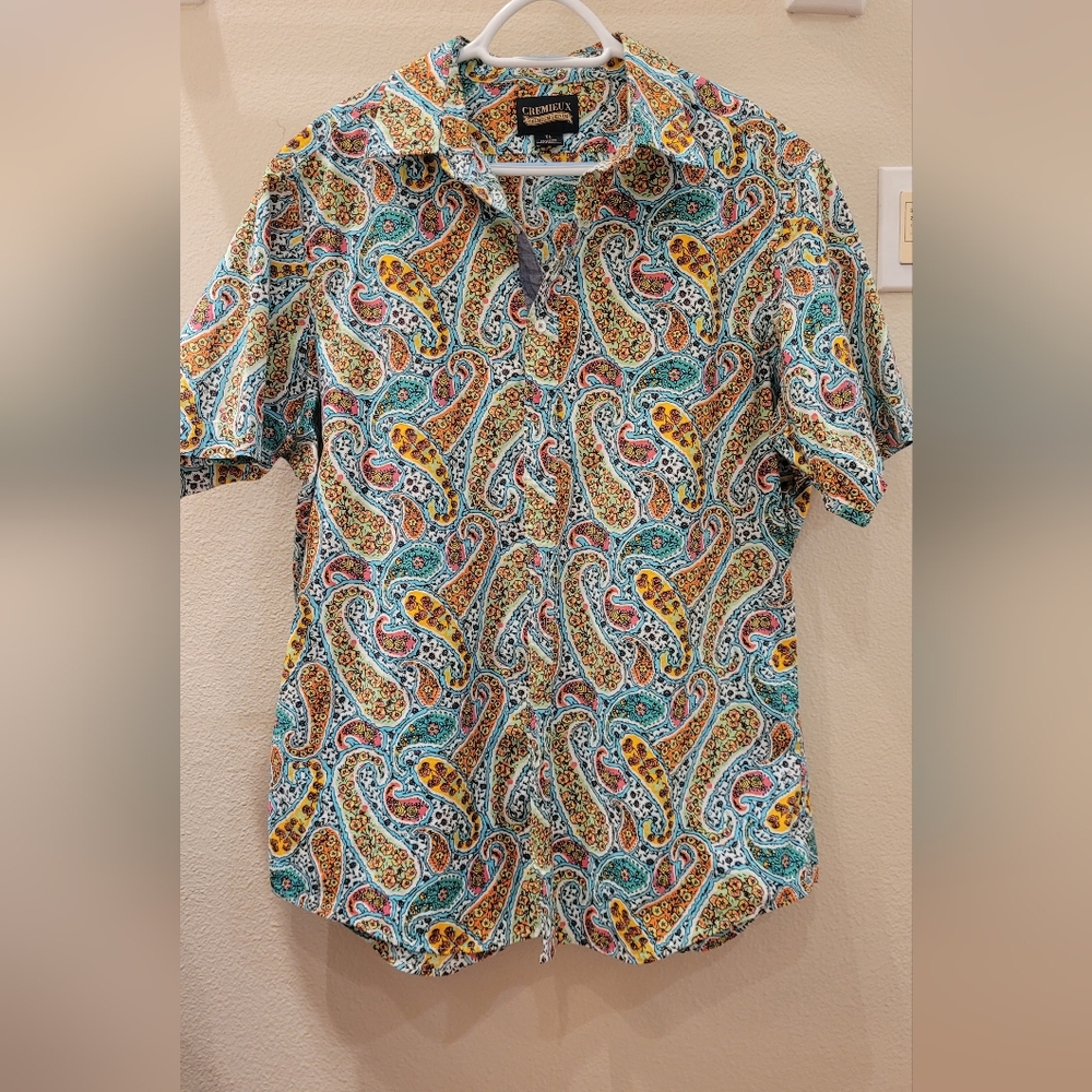 ☀️Fun, colorful full button-down